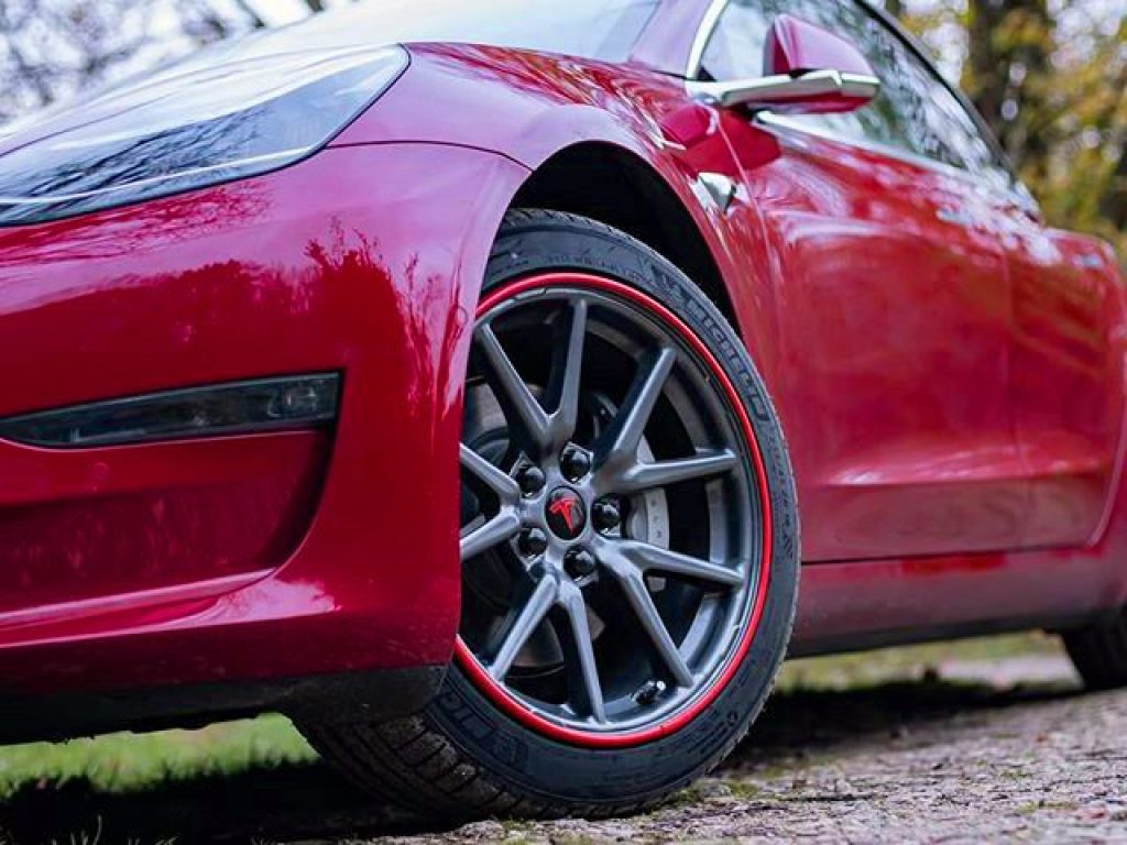 Red Tesla With Red AlloyGators - Instagram Source - Cometm3 copy